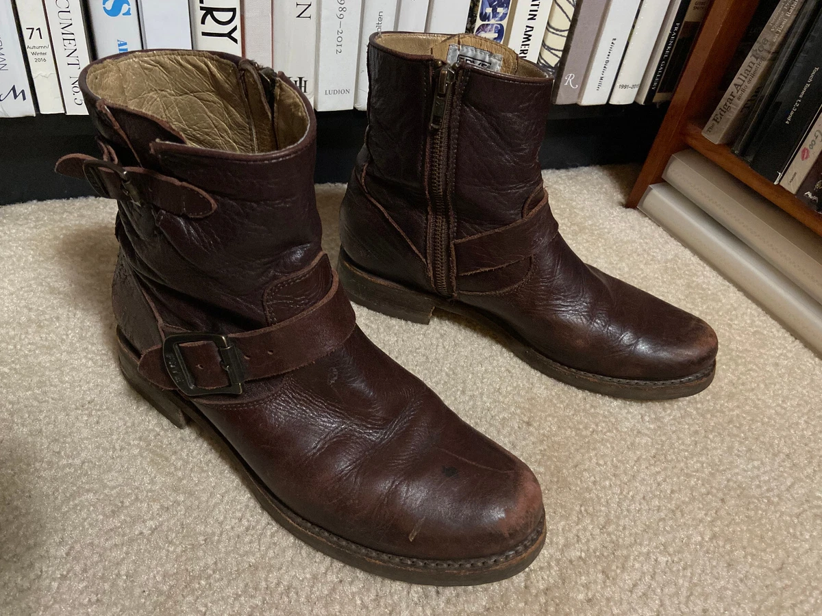 Frye tyler engineer leather deals boot