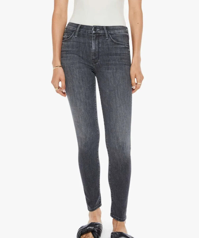 Mother Jeans Gray Mid rise  the looker wash nightowl 28x 28