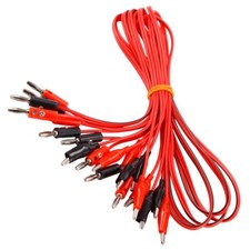 5 Paar Prüfkabel mit Krokodilklemme u. 4mm Bananenstecker 100cm Messleitung