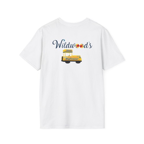 Wildwood NJ Double Sided Tramcar Beach Vibes Unisex T-Shirt - Picture 7 of 53