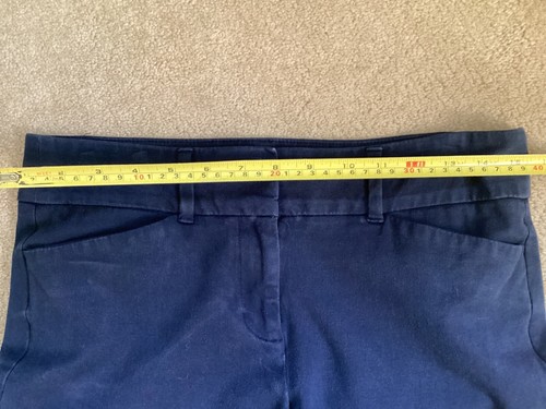 Pantaloni donna Loft Outlet curvy skinny alla caviglia vita media taglia 4 blu misto cotone - Foto 7 di 9