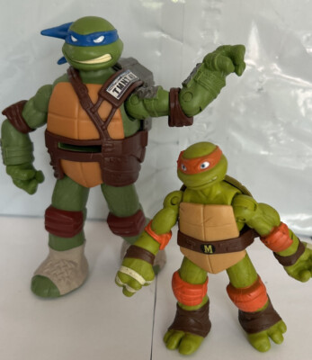 TMNT Ninja Turtles Action Figures Leonardo And Michelangelo Toy Viacom 2012