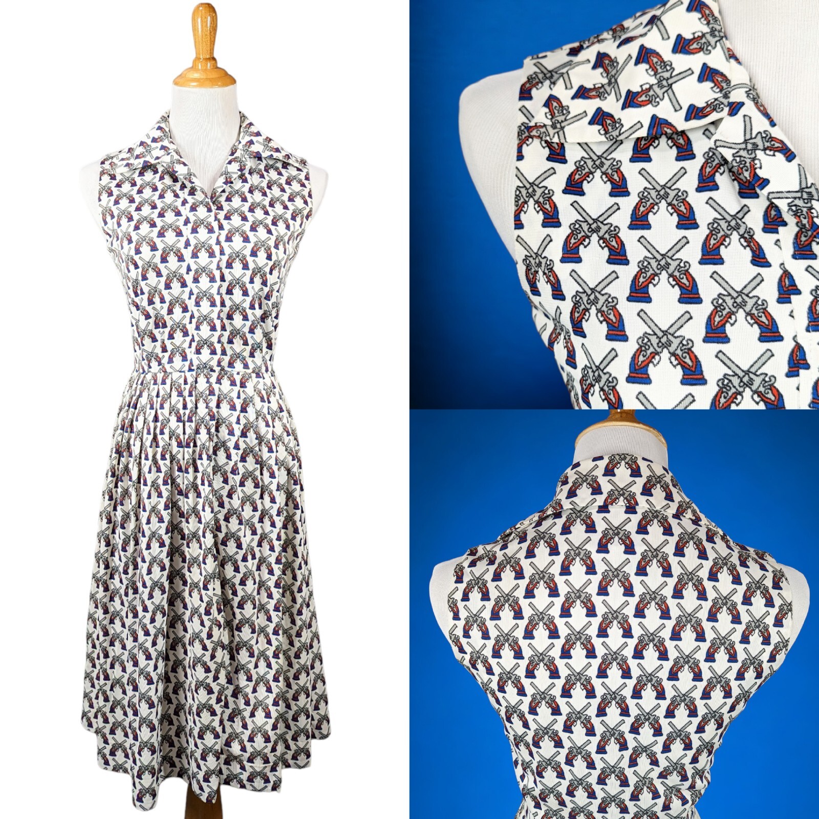 Vintage 1960's ILGWU David Crystal Pistol Gun Print D… Gem