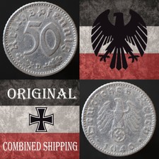 50 Reichspfennig 1940 D - Allemagne Reich - KM# 96 - pièce avec croix gammée - (#516)
