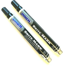 DYKEM MARKERS BRITE-MARK 2 PC INDUSTRIAL ALL PURPOSE BLACK #84002