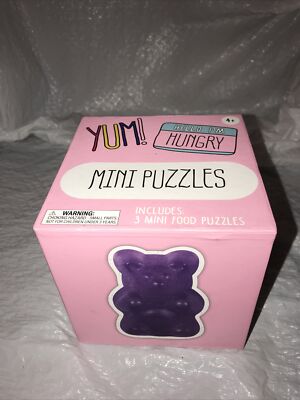 Gummy Bear Gummy Cupcake Candy Bar Mini Puzzles/ Set Of 3 New In Box/ Food