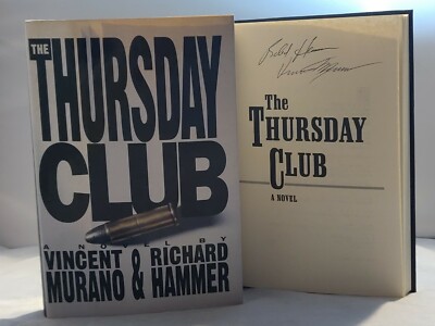 The Thursday Club by Vincent Murano & Richard Hammer SIGNED Autograph Book