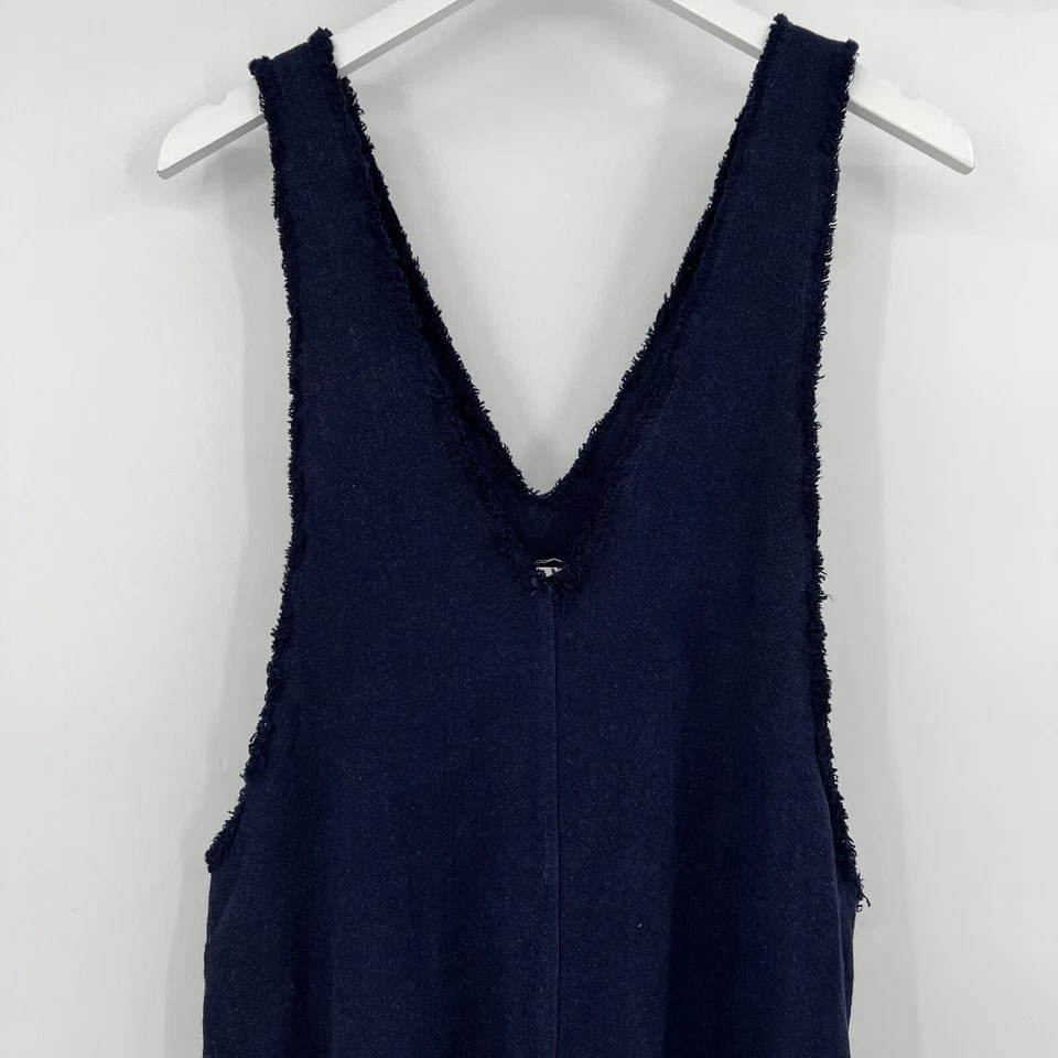 Mono Kleën Mezcla Viscosa Lino Pierna Ancha Azul Marino Oscuro Para Mujer Talla Mediana Foto 2 de 4