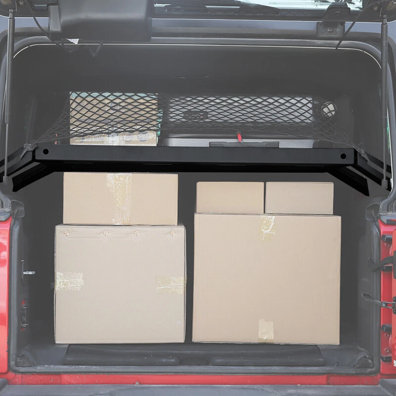 Rear Cargo Basket Rack Metal Luggage Storage Carrier for Jeep Wrangler JK JL 07+ Foto 4 de 4