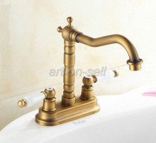 Antique Brass 4" Centerset 2-hole Kitchen Sink Faucet Bathroom Basin Mixer Tap