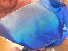 vintage rayon 3 1/8" ribbon ombre wire 1920s 18.5"pc made in France ocean aire