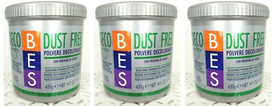 3 Deco BES Beauty & Science DUST FREE BLEACHING POWDER Apple Fragrance 15.8oz Ea