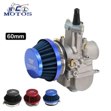 60mm Air Filter Velocity Stack Motorcycle Carburetor For 33mm 35mm Carb Parts