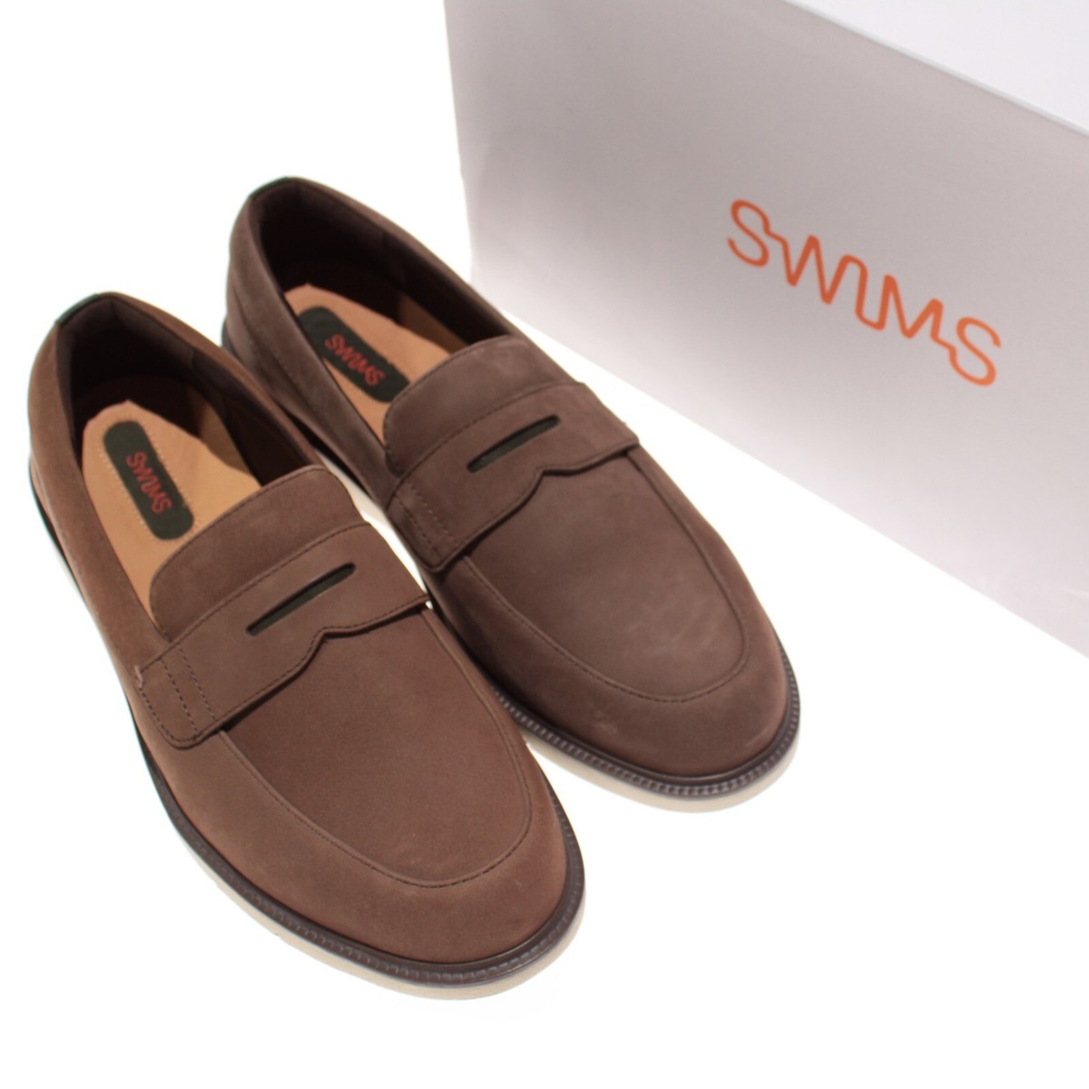 Swims NWB Motion Penny Loafers in Brown / Olive Size US 9 | eBay display picture 1