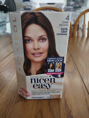 Clairol Nice N Easy Hair Color 4 Dark Brown-Brand New-SHIPS N 24 HOURS