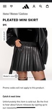  SOLD OUT NEW XS Adidas x Ivy Park NOIR PLEATED MINI SKIRT