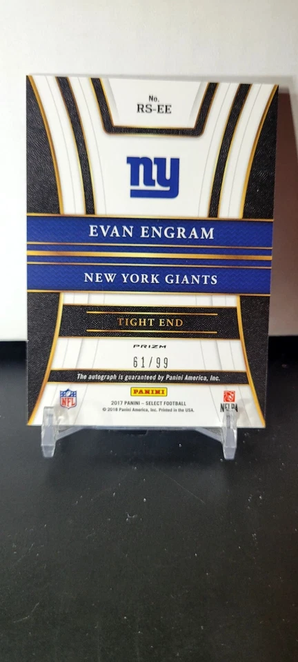 2017 Select Silver Holo Auto Evan Engram 61/99 - Image 2 of 2
