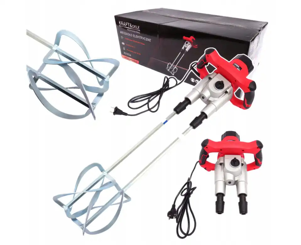 Mélangeur électrique mortier béton Kraft&Dele 2800W agitateur colle 120mm