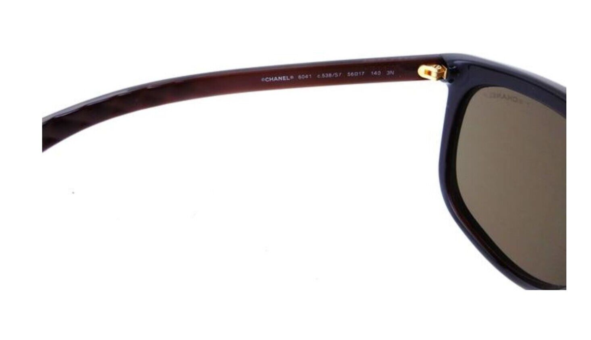 New CHANEL 6041 c.538/S7 56mm Brown Gold Quilted Cat Eye  display picture 1