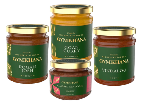 Gymkhana Cooking sauces - Rogan josh, Goan curry, Vindaloo, Classic Tandoori