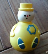 Vintage 1970s Combex Child’s Yellow Kelly Man Figure with Bell
