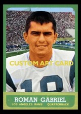 Roman Gabriel Los Angeles Rams Art card  Blank Back