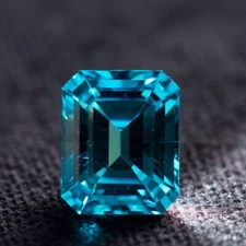 3 Ct Attractive Emerald Cut Lab Grown Diamond Blue Color Loose & Certified VVS1