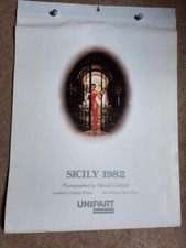 UNIPART  PIN UP  WALL CALENDER SICILY 1982  VINTAGE