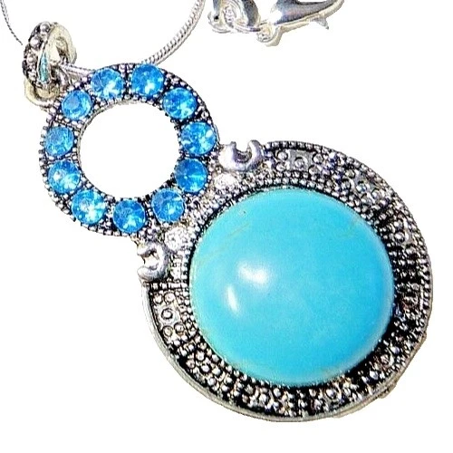 Collares y colgantes de cristal de plata tibetana de moda