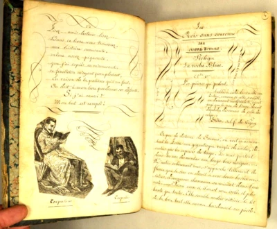 MANUSCRIT ANDRE THOMAS ROIS SANS COURONNES BOHEME LITTERAIRE ROMAN FEUILLETON - Photo 1/4