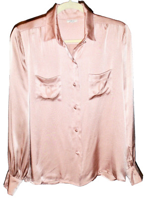 Chanel Creations Paris S 12 France VTG Blouse West Germany Astor Buttons Pink