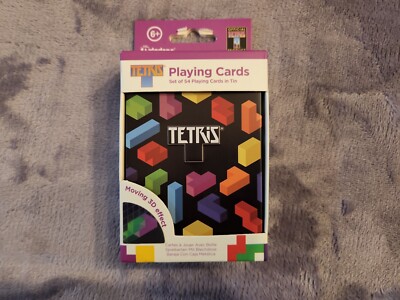 Tetris Paladone Lenticular 3D Playing Cards w/ Tin Official Tetris Product *NEW*