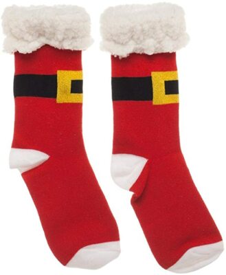 Novelty Santa Belt and Suit  Christmas Crew Socks NEW!!