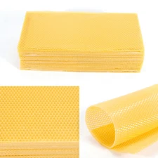 30Pcs Beekeeping Bee Wax Nest Bed Beeswax Sheets Honeycomb Foundation Sheets