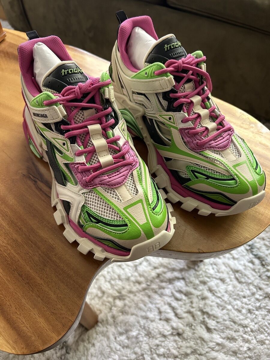 New Balenciaga White and Green Track.2 Sneakers- Mens Size New Balenciaga White and Green Track.2 Sneakers- Mens Size