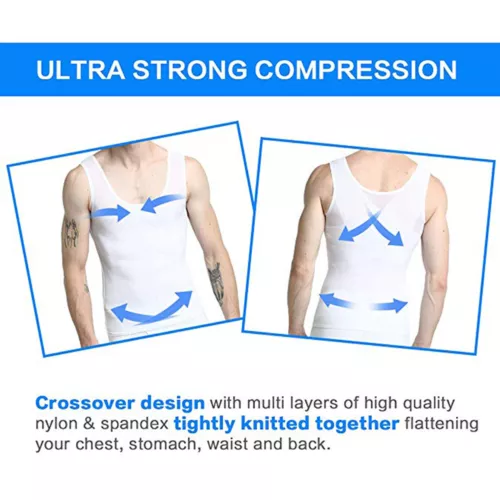 Corsetto superiore uomo miglior dimagrante body shaper trimmer controllo pancia serbatoio cintura maschio - Foto 3 di 31