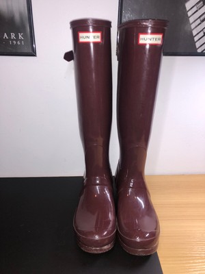 hunter maroon boots