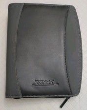 Zippered Padfolio/Portfolio office case pens wallet faux leather 8" legal pad