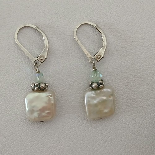 Vtg Sterling Silver Pearl Dangle Drop Earrings Lot Of 2 - Picture 5 of 11