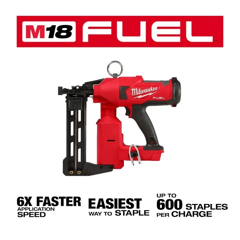 New Milwaukee 2843-20 M18 18V FUEL Li-Ion Utility Fencing Stapler - Bare Tool - Image 2 of 4