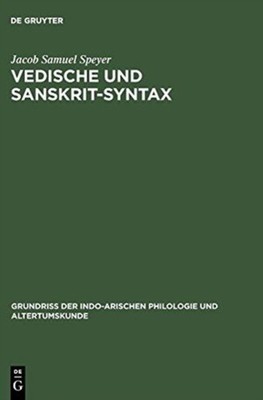 Speyer - Vedische und Sanskrit-Syntax - New hardback or cased book - X555z