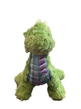 Melissa  Doug ZEPHYR DRAGON Green Fuzzy Fur Purple Shiny Wings Plush 7570