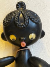 Rare vintage cartoon black plastic doll USSR 1960s