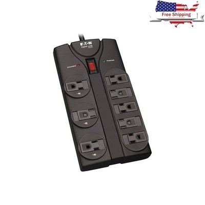 8 Outlet Surge Protector 1440J EMI RFI Noise Filter Power Strip Circuit Breaker