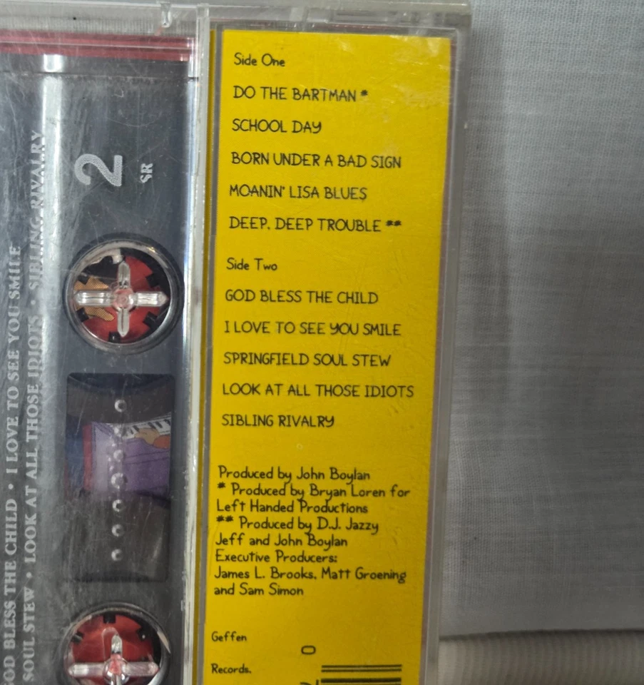 Vtg The Simpsons - Sing The Blues 1990 Homer Bart Bartman Cassette Tape Tested Foto 3 de 4