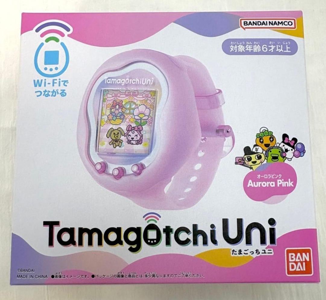 Tamagotchi Uni Aurora Pink & Prism White Color Premium Bandai