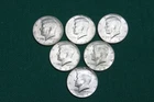 1967 KENNEDY HALF DOLLAR COINS, 6 TOTAL AND SOLD TOGETHER