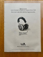 Hört, hört! Beyer Dynamic Kopfhörer 1978 Vintage Ad Werbung Reklame