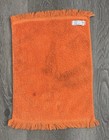 VTG Martex Bright Orange Fringe Finger Towels Yellow Tulips 70’s (2) Floral USA — photo 5