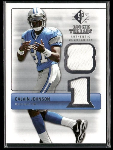 2007 SP Rookie Threads #RT-CJ Calvin Johnson Rookie Threads Silver